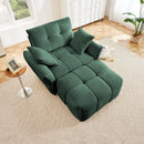 Ergonomic Single Seater Sofa With Ottoman, High Resilience Support Cushions by HouseOfZazla