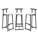 Modern Bar Stools With Backrest For Kitchen (Set of 3) by HouseOfZazla