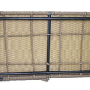 6PCS Outdoor Patio Balcony Natural Color Wicker Sofa Chair Set with Beige Cushion,Round Tempered Glass Table