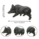 12.20' H x 21.26' L Resin Wild Boar Garden Statue by HouseOfZazla