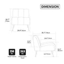 Upholstered Armless Chair For Living Room by HouseOfZazla