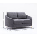 Yuina Linen Loveseat - Gray by HouseOfZazla