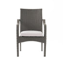 Outdoor PE Rattan Stacking Chair with Iron Frame and Cushions (Set of 4) by HouseOfZazla