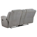 Sebring - 2 Piece Upholstered Reclining Sofa Set With Manual Recline - Gray by HouseOfZazla