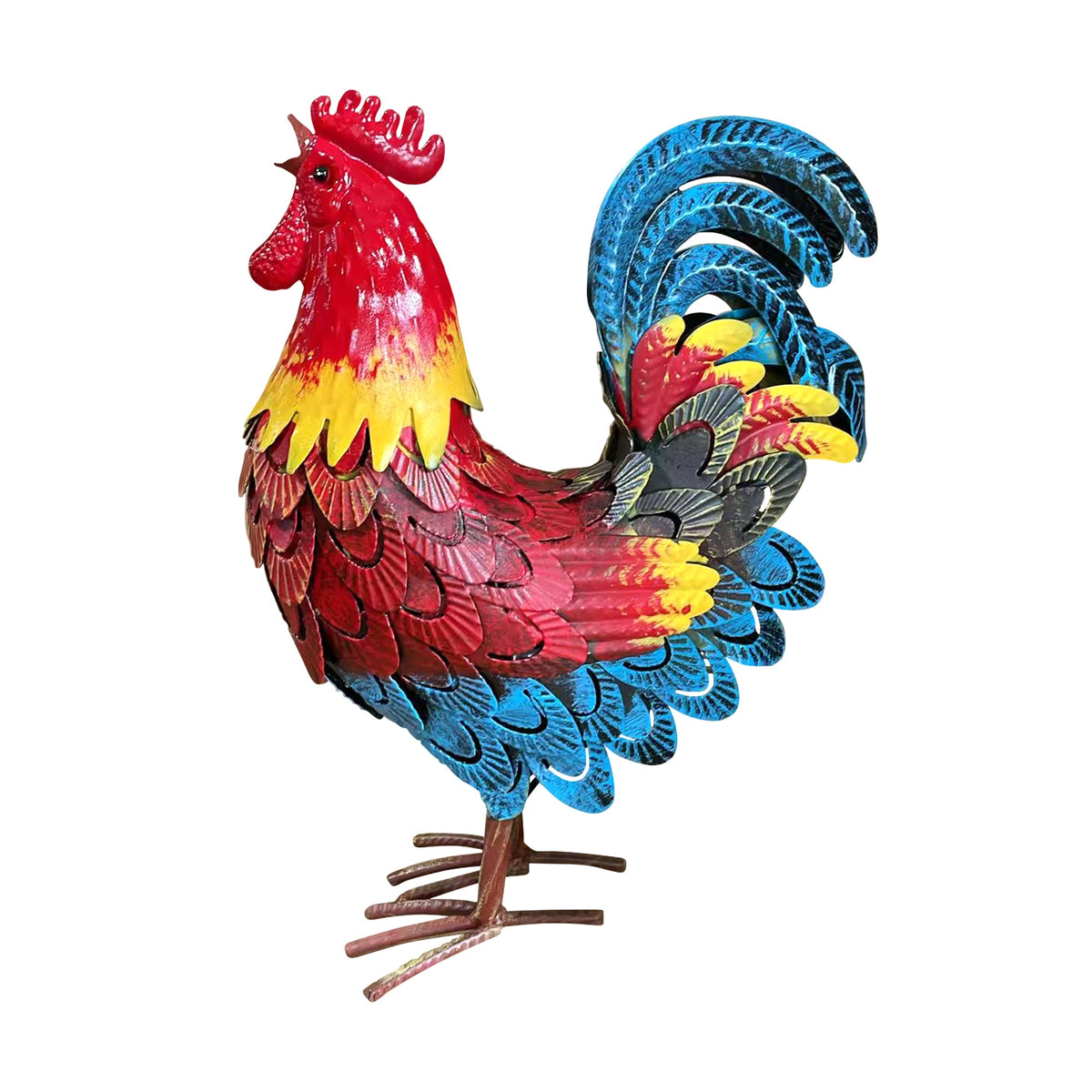 Wrought-Iron Rooster Garden Statue, photo 6 of 8
