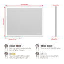 LED Bathroom Vanity Mirror Wall Mounted Adjustable / Warm / Natural Lights Anti-Fog Touch Switch With Memory Modern Smart Large Bathroom Mirrors
