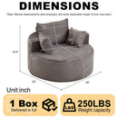 Modern Single Sofa With Backrest Pillow For Living Room by HouseOfZazla
