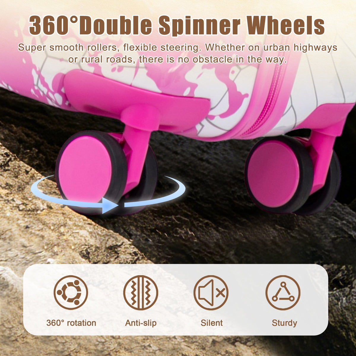28 Inch PC Spinner Wheel Luggage - Pink, photo 10 of 10