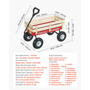 Pull-Along Wagon for Kids, 39 Inch Toddler Wagon with Wooden Panels & Handle by HouseOfZazla