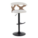 Gardenia - Contemporary Adjustable Barstool & Swivel With Rounded T Footrest (Set of 2) by HouseOfZazla