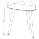 Utopia - Triangle End Table - White by HouseOfZazla