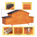 70" Large Wooden Chicken Coop with 2 Nesting Boxes by HouseOfZazla