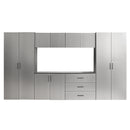 Astro Series - Garage Cabinet Set A With Soft Closing Drawers - Metallic Gray by HouseOfZazla
