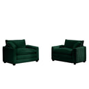 Modern Classic Fabric Single Chair Deep Seat Sofa With Pillow by HouseOfZazla