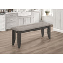 Erskin - Upholstered Dining Bench With Button Tufted Cushion - Dark Gray by HouseOfZazla