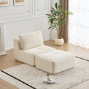 Single Chaise Longue With Movable Ottoman For Living Room by HouseOfZazla