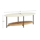 Oval Coffee Table - White / Natural by HouseOfZazla