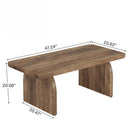 Rectangle Coffee Table With H-Base & Rounded Corners - Brown by HouseOfZazla
