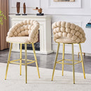 Bubble, Ball Chain Tufted Bar Chairs For Kitchen Island & Home Bar (Set of 2) by HouseOfZazla