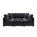 Modern Sectional Sofa U-Shaped With Movable Ottoman Storage Armrests And USB Ports by HouseOfZazla