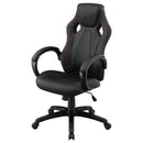 Norset - Upholstered Adjustable Home Office Desk Chair - Black by HouseOfZazla