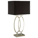 Rectangular Shade Accent Lamp With 3 Way Switch - Silver by HouseOfZazla