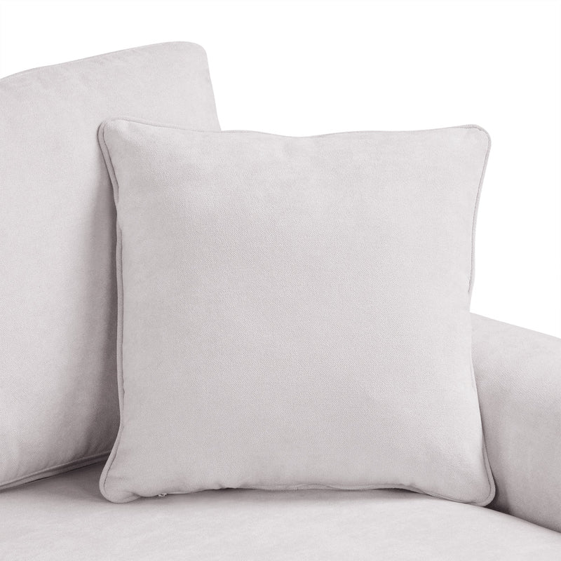 4-Seat L-shaped Modular Sofa with Thick Backrest and Seat Cushions, Suitable for Living Rooms, Offices