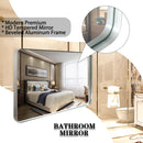 Rounded Corner Rectangle Bathroom Mirror For Wall Metal Frame Wall Mounted Bathroom Mirror Vanity Bathroom Mirror (Horizontal & Vertical) by HouseOfZazla