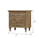 2 Drawer Nightstand - Taupe by HouseOfZazla