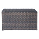 Outdoor Wicker Sectional With Weather Resistant Cushions And Table