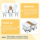 2 Tone Dining Table For Modern Minimalist And Industrial Styles