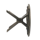 Stanford Outdoor Round Acacia Wood Dining Table with X Base