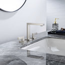 8 inch Widespread Bathroom Faucet Matte Black Bathroom Faucets for Sink 3 Hole Brass 2 Handle Lavatory Square Faucet Modern rv Bathroom Faucets