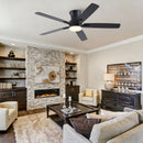 Mordern Flush Mount Ceiling Fan With Light And Remote Control by HouseOfZazla