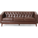 81" PU Sofa,Tufted Back,Solid Wood legs,Living Room and Study