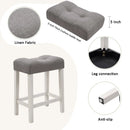 4 Piece Bar Table Set with Power Outlet,Bar Table Set with Chairs,Sofa Bar Table with Stools,Behind Couch Table with 3 Padded Stools,for Living Room,Dining room, White & Grey by Montret