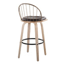 Riley - Industrial / Urban Fixed Height Barstool With Swivel With Removable Cushion (Set of 2) by HouseOfZazla