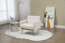 Accent Chair, leisure single sofa with Rose Golden feet
