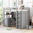 Loft Bed With Drawers, Desk, And Wardrobe by HouseOfZazla