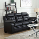 Eaton - Padded Sofa With Tufted Design - Black by HouseOfZazla