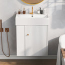 Modern Floating Bathroom Vanity With Ceramic Basin Perfect For Small Bathrooms by Unique Piece Furniture