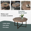 Wood Octagonal Vintage Patchwork Coffee Table by HouseOfZazla