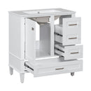 Bathroom Vanity, Modern Bathroom Cabinet With Sink Combo Set, Bathroom Storage Cabinet With A Soft Closing Door And 3 Drawers, Solid Wood Frame by HouseOfZazla