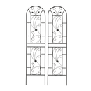 4 Pack Metal Garden Trellis 86.7'' x 19.7'' Rustproof Black by HouseOfZazla