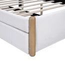 Upholstered Platform Bed With Wood Supporting Feet And Trundle by HouseOfZazla