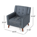 Luminaesque - Fabric Upholstered Armchair With Tufted Back
