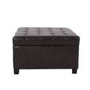 Upholstered Tufted PU Leather Storage Ottoman by HouseOfZazla
