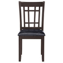 Lavon Wood Dining Side Chair Black and Espresso (Set of 2)