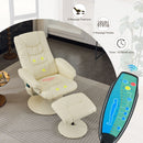 Recliner Chair With Ottoman, 360° Swivel Massage Lounge Chair With 5-Point Vibration & Heated Seat by HouseOfZazla
