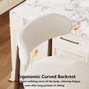Counter Height Bar Stools Set of 2 with Curved Backrest